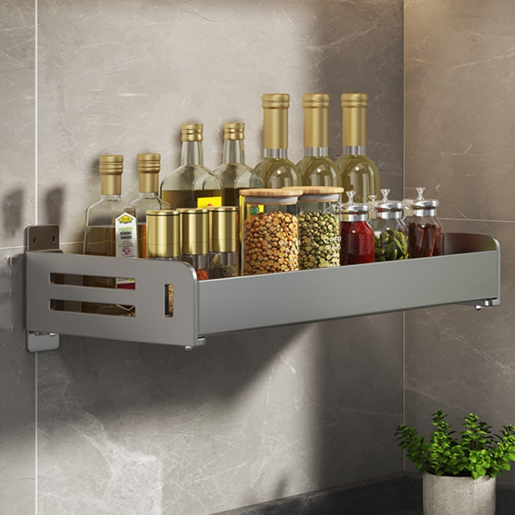 Wall Mounted Kitchen Spice Rack Carbon Steel Bathroom Storage Shelf Towel Rack