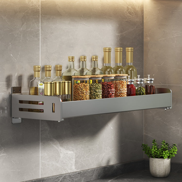 Wall Mounted Kitchen Spice Rack Carbon Steel Bathroom Storage Shelf Towel Rack