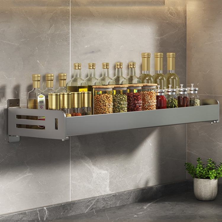 Wall Mounted Kitchen Spice Rack Carbon Steel Bathroom Storage Shelf Towel Rack