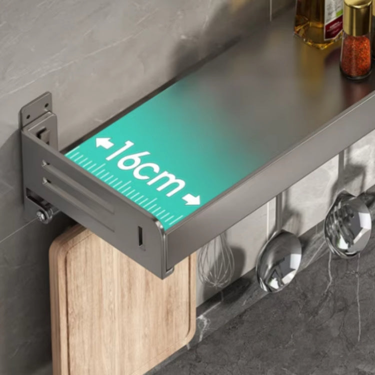 Wall Mounted Kitchen Spice Rack Carbon Steel Bathroom Storage Shelf Towel Rack