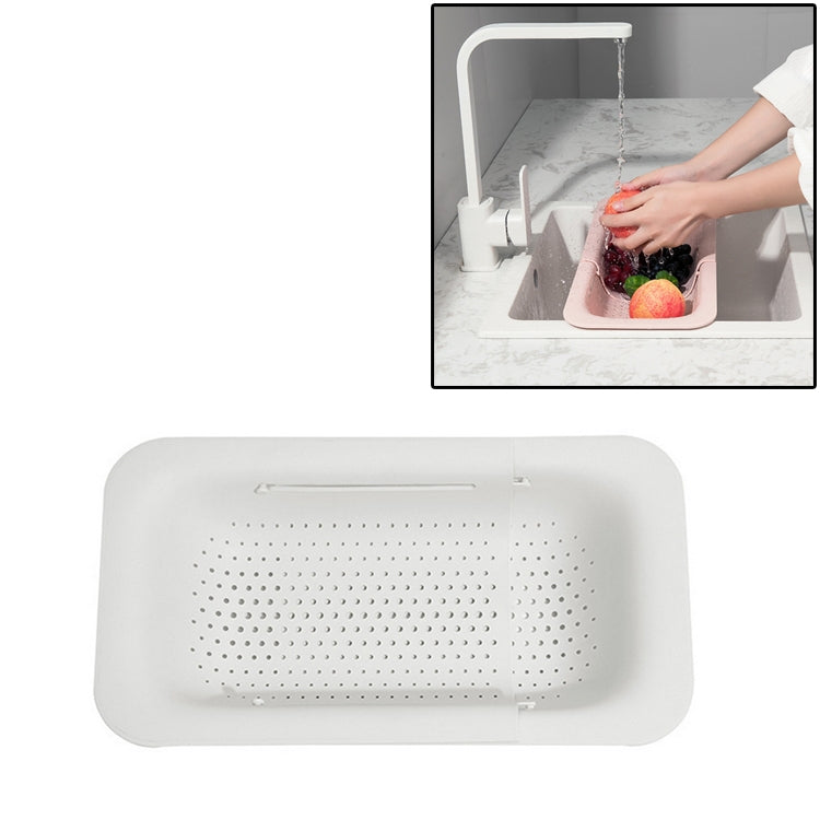Retractable Plastic Drain Basket Sink Rack Kitchen Sink Vegetable Washing Basket