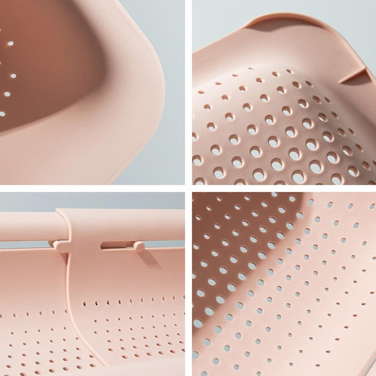 Retractable Plastic Drain Basket Sink Rack Kitchen Sink Vegetable Washing Basket