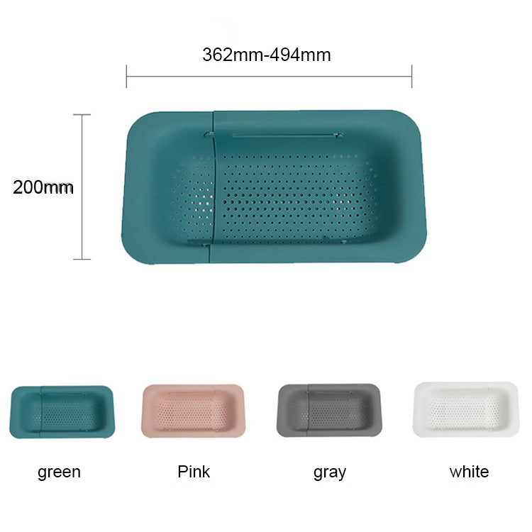 Retractable Plastic Drain Basket Sink Rack Kitchen Sink Vegetable Washing Basket