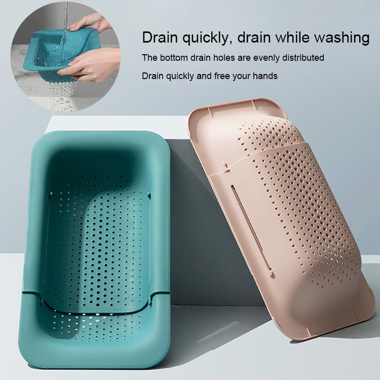 Retractable Plastic Drain Basket Sink Rack Kitchen Sink Vegetable Washing Basket