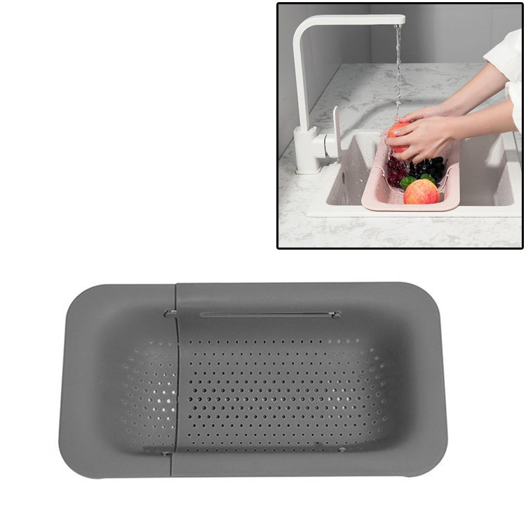 Retractable Plastic Drain Basket Sink Rack Kitchen Sink Vegetable Washing Basket