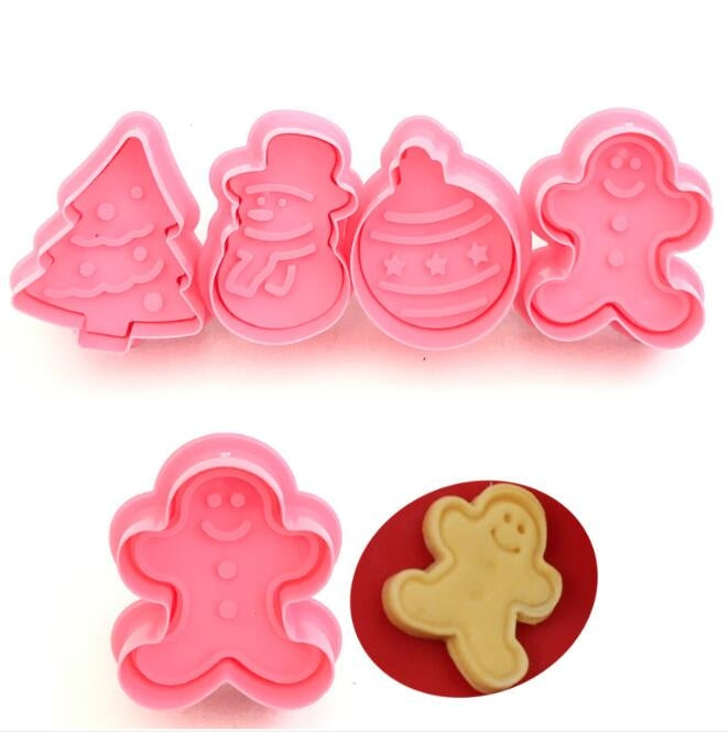8 PCS Fondant Cake Tool Christmas Cookie Spring Stamper