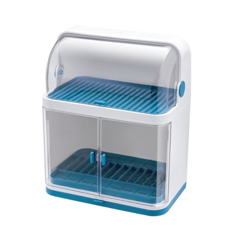 Tableware Storage Box Drain Rack Plastic Cupboard With Lid