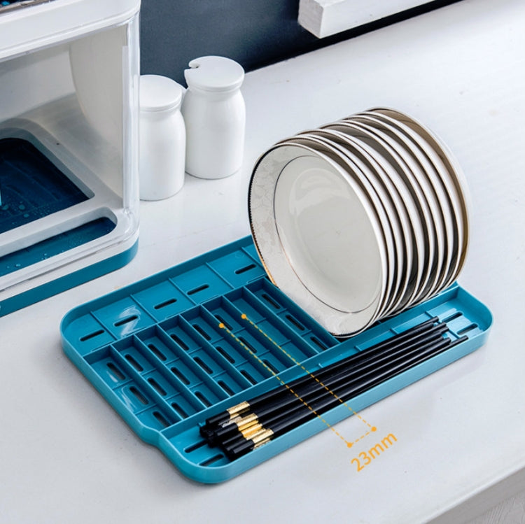 Tableware Storage Box Drain Rack Plastic Cupboard With Lid