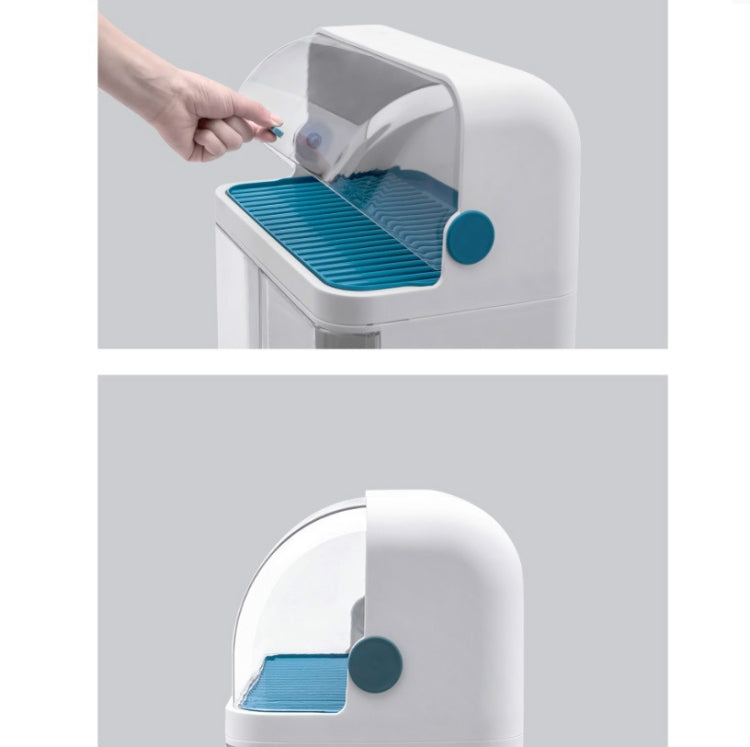 Tableware Storage Box Drain Rack Plastic Cupboard With Lid