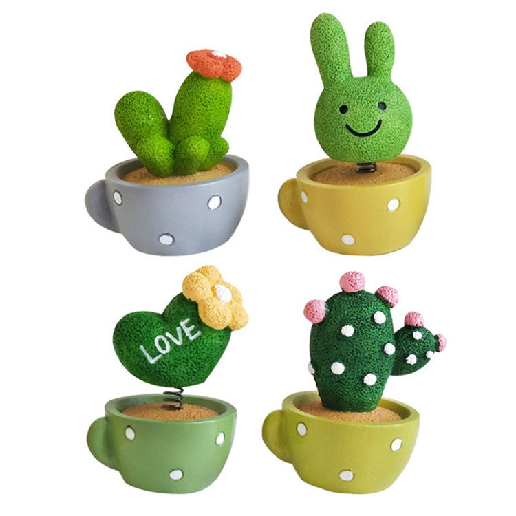 Adorable 4-in-1 Animal Cactus Collection for Spring Car Décor