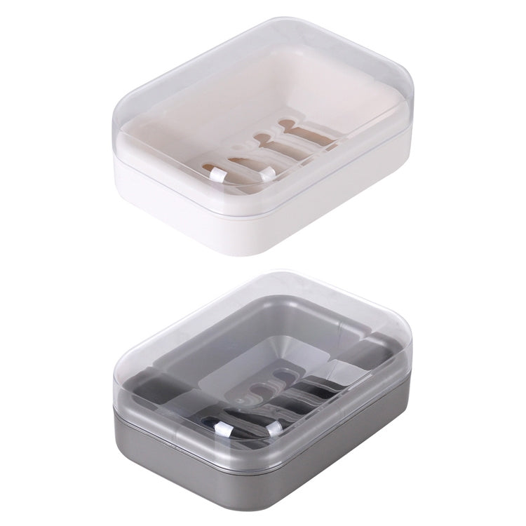 Bathroom Drain Transparent Waterproof Soap Dish with Cover , Random Color Delivery