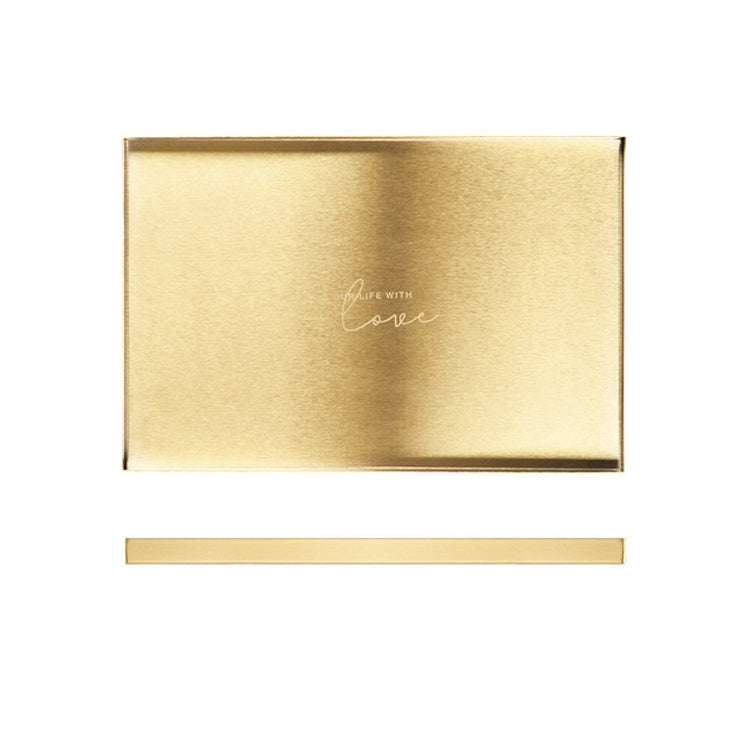 Geometric Gold Stainless Steel Storage Tray Holder