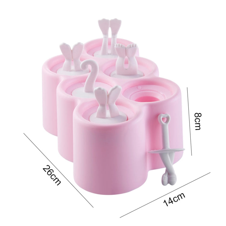 Creative Cartoon Feet Shape Silicone Ice Cube Mold Set Household Frozen Ice Lattice Refrigerator Square Plastic Ice DIY Food Supplement Box with Lid
