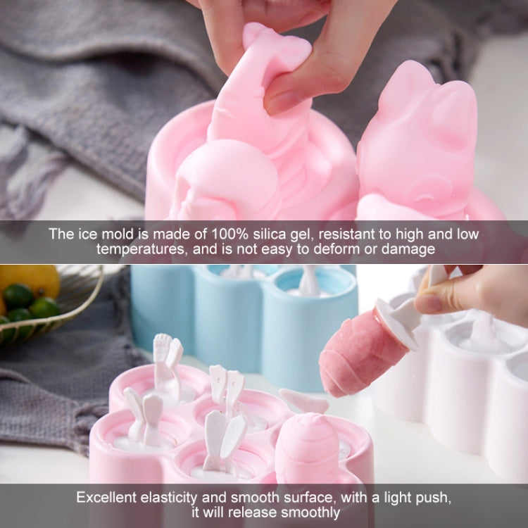 Creative Cartoon Feet Shape Silicone Ice Cube Mold Set Household Frozen Ice Lattice Refrigerator Square Plastic Ice DIY Food Supplement Box with Lid