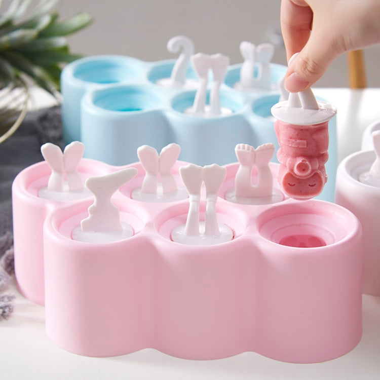 Creative Cartoon Feet Shape Silicone Ice Cube Mold Set Household Frozen Ice Lattice Refrigerator Square Plastic Ice DIY Food Supplement Box with Lid