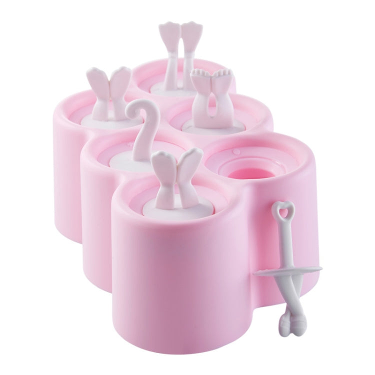 Creative Cartoon Feet Shape Silicone Ice Cube Mold Set Household Frozen Ice Lattice Refrigerator Square Plastic Ice DIY Food Supplement Box with Lid