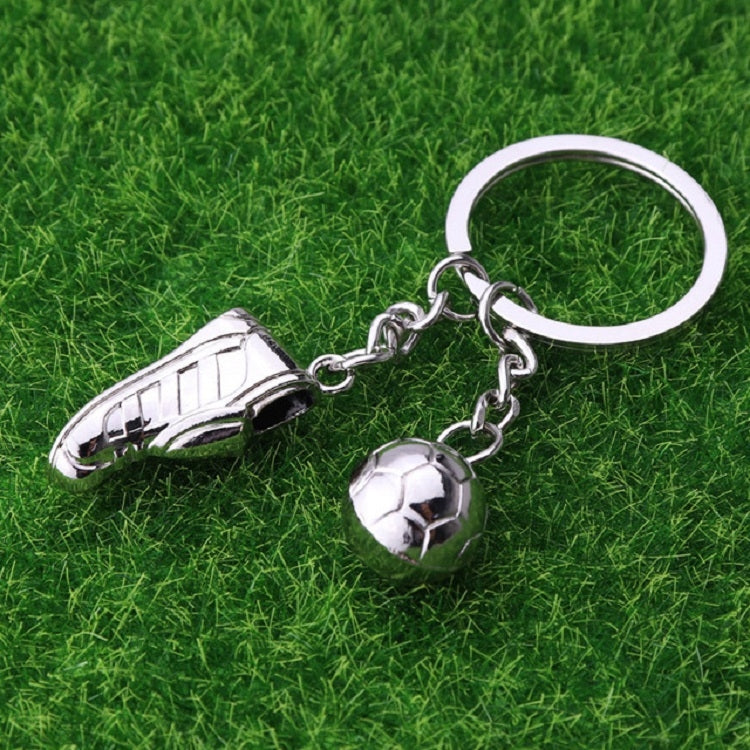 Set of 2 Unique Metal Football Shoe Keyrings - Perfect Gift for Sports Enthusiasts