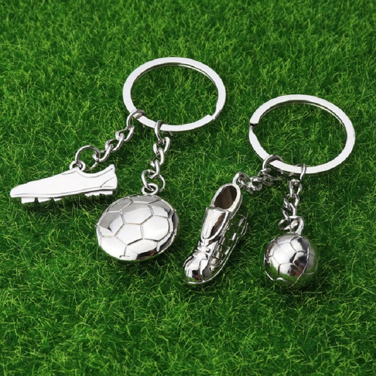 Set of 2 Unique Metal Football Shoe Keyrings - Perfect Gift for Sports Enthusiasts