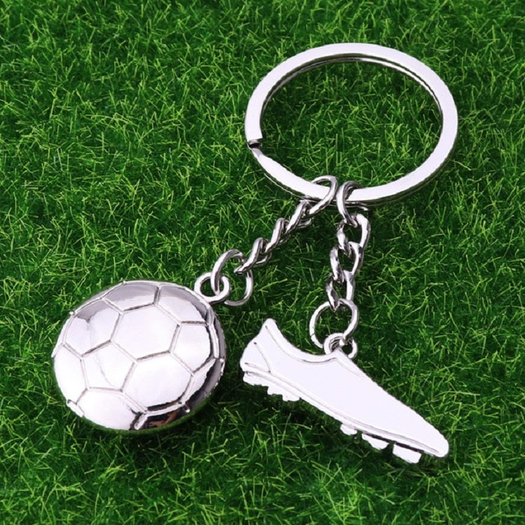 Set of 2 Unique Metal Football Shoe Keyrings - Perfect Gift for Sports Enthusiasts