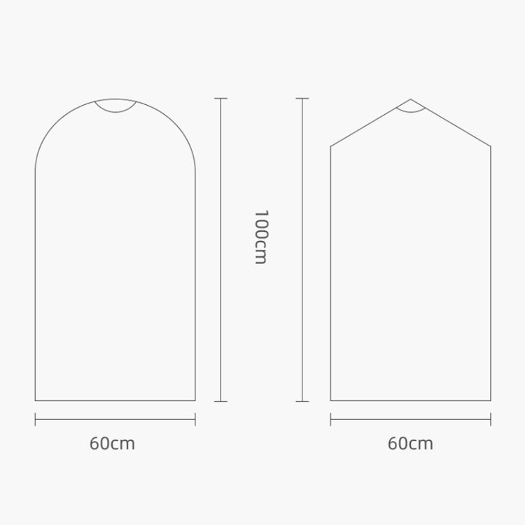 100 PCS Disposable Transparent Clothes Dust Bag Dust Cover