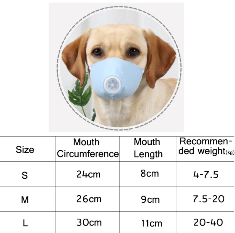 3 PCS Dog Dust And Haze Respirator Mask Pet Protective Mouth Cover
