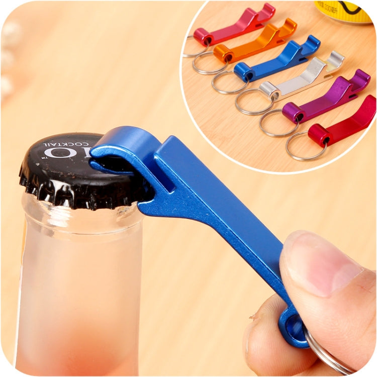 5 PCS Aluminum Wine Bear Bottle Opener Ring Keychain Key Chain, Random Color Delievery