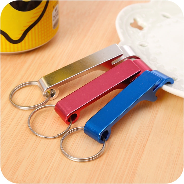 5 PCS Aluminum Wine Bear Bottle Opener Ring Keychain Key Chain, Random Color Delievery