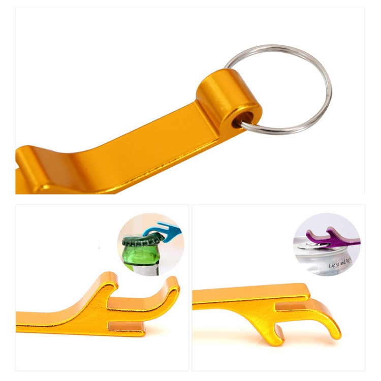 5 PCS Aluminum Wine Bear Bottle Opener Ring Keychain Key Chain, Random Color Delievery