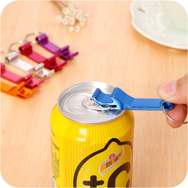 5 PCS Aluminum Wine Bear Bottle Opener Ring Keychain Key Chain, Random Color Delievery