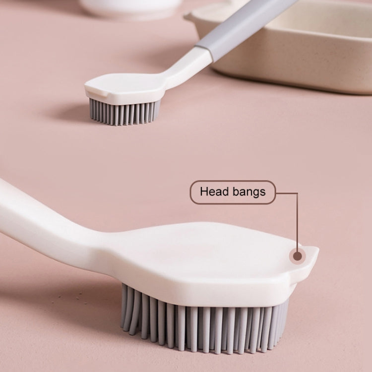 Two-color Bangs Head Wash Pot Brush Kitchen Long Handle Cleaning Brush