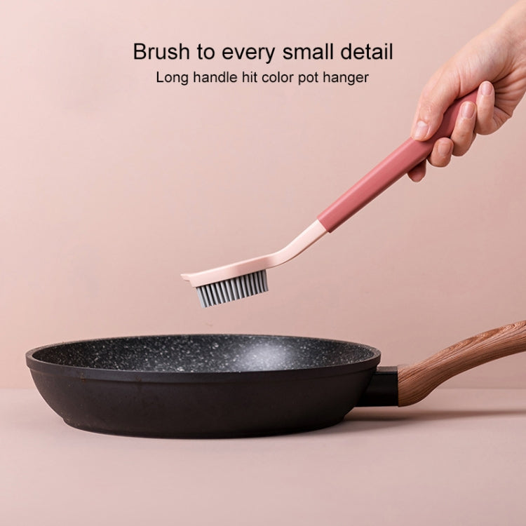 Two-color Bangs Head Wash Pot Brush Kitchen Long Handle Cleaning Brush