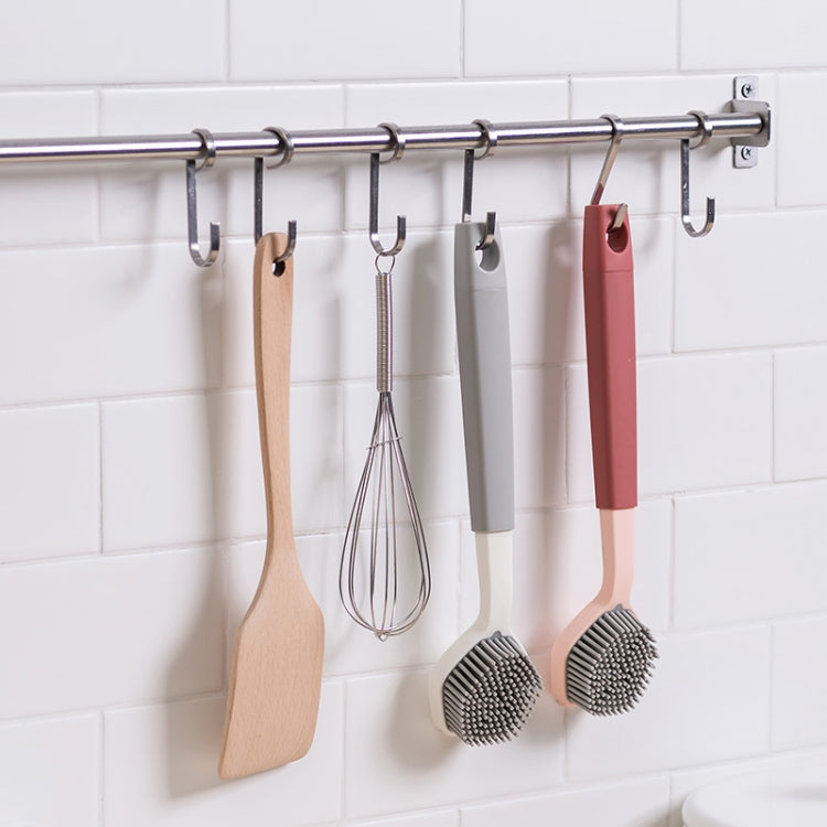 Two-color Bangs Head Wash Pot Brush Kitchen Long Handle Cleaning Brush