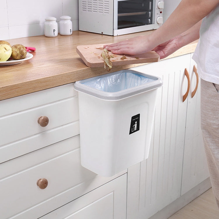 Kitchen Square Sorted Wall+mounted Hanging Plastic Sanitary Trash Can