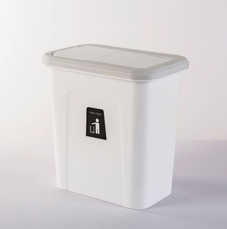 Kitchen Square Sorted Wall+mounted Hanging Plastic Sanitary Trash Can