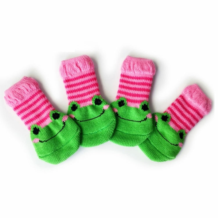 4pcs /Set Cute Puppy Dogs Pet Knitted Anti-slip Socks