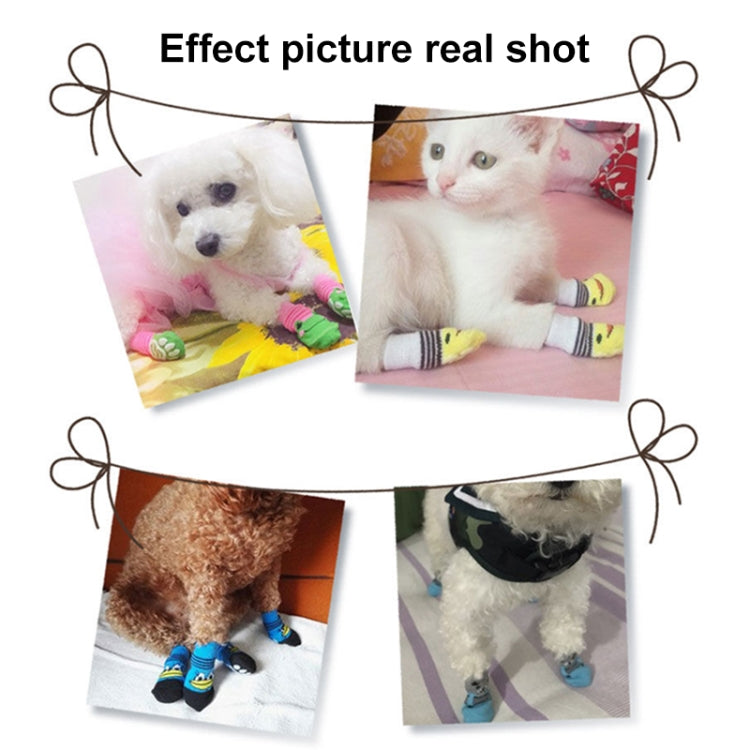 4pcs /Set Cute Puppy Dogs Pet Knitted Anti-slip Socks