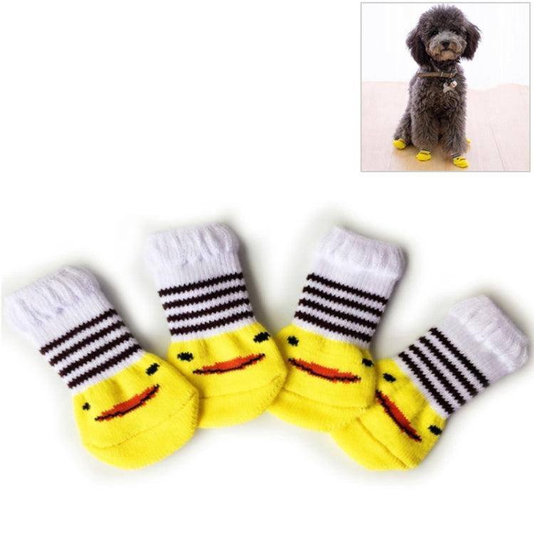 4pcs /Set Cute Puppy Dogs Pet Knitted Anti-slip Socks
