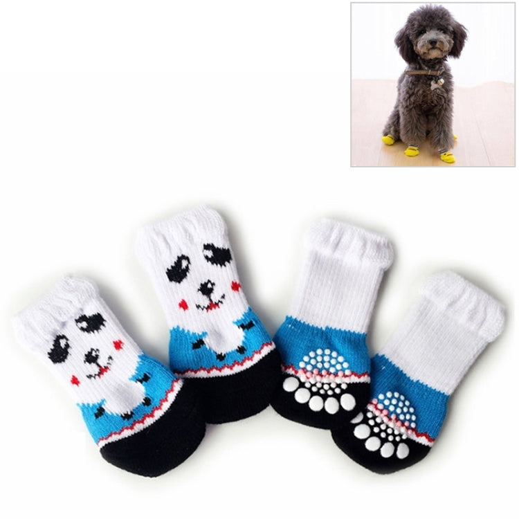 4pcs /Set Cute Puppy Dogs Pet Knitted Anti-slip Socks