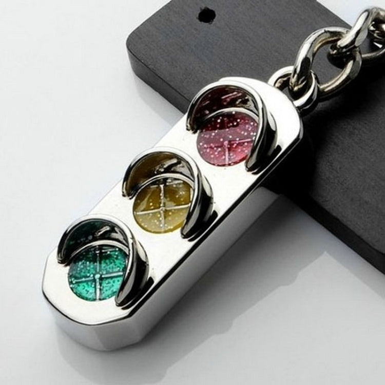 Miniature 3D Traffic Signal Keychain - Alloy Car Key Ring