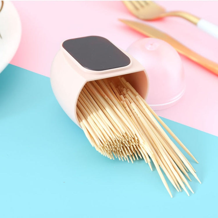 Household Living Room Egg Shape Magnetic Suction Toothpick Box Refrigerator Magnetite Toothpick Holder Random Color Delivery