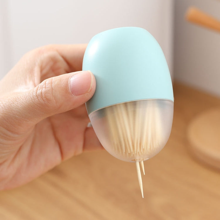 Household Living Room Egg Shape Magnetic Suction Toothpick Box Refrigerator Magnetite Toothpick Holder Random Color Delivery