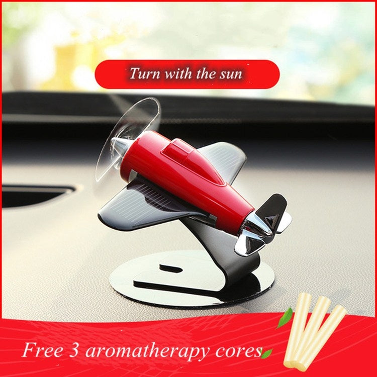 Solar Aromatherapy Car Décor - Whimsical Rotating Aircraft Fragrance Holder