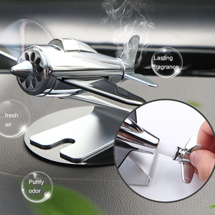 Solar Aromatherapy Car Décor - Whimsical Rotating Aircraft Fragrance Holder