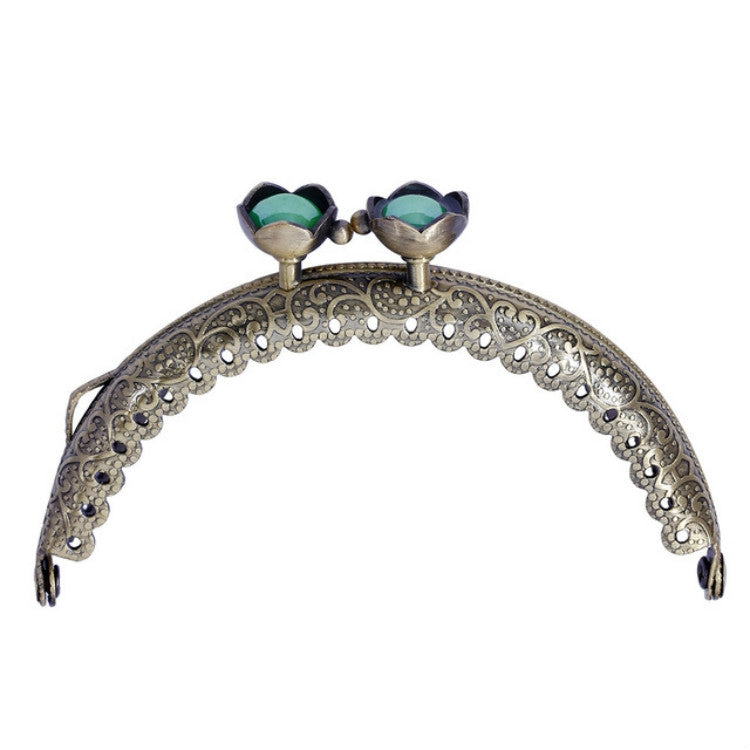 85mm Metal Half Circle Embossed Retro Bag Accessories，Random Color Delivery