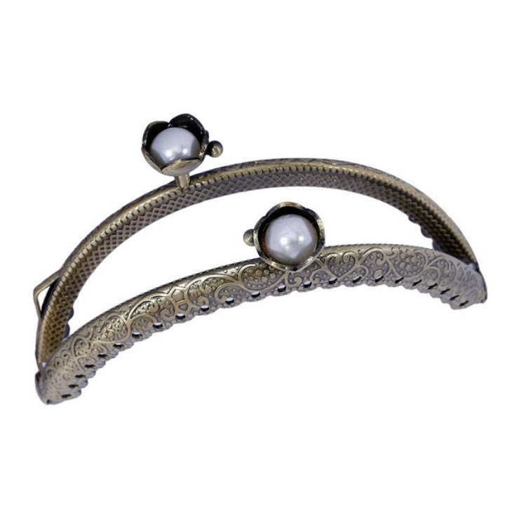 85mm Metal Half Circle Embossed Retro Bag Accessories，Random Color Delivery