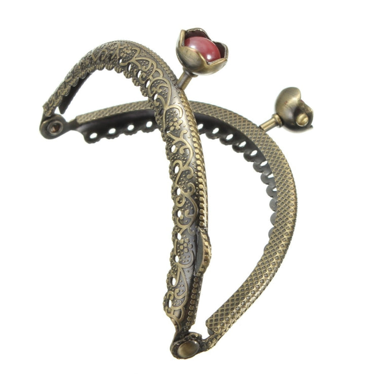 85mm Metal Half Circle Embossed Retro Bag Accessories，Random Color Delivery