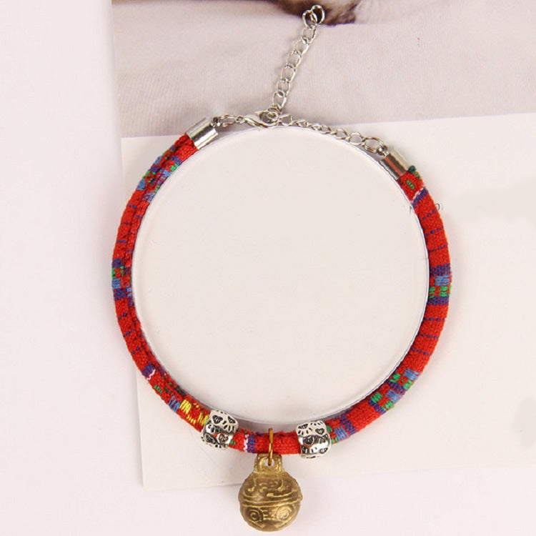 Cat Bell Collar Handmade Dog Cat Accessories Neck Collar