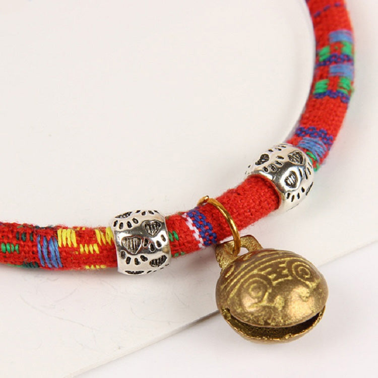 Cat Bell Collar Handmade Dog Cat Accessories Neck Collar