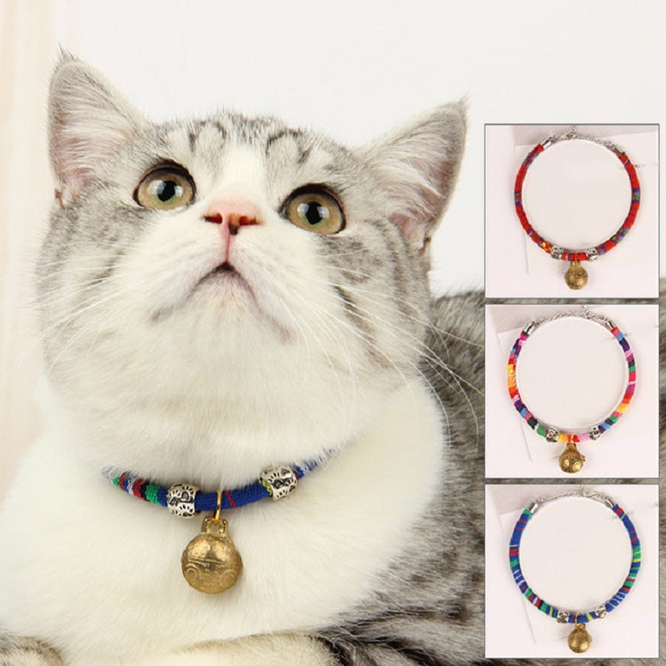 Cat Bell Collar Handmade Dog Cat Accessories Neck Collar