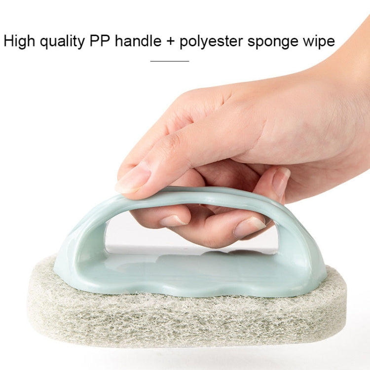 Kitchen Tile Bathtub Brush Household Brush Pot Scouring Sponge Cleaning Brush with Handle Random Color Delivery